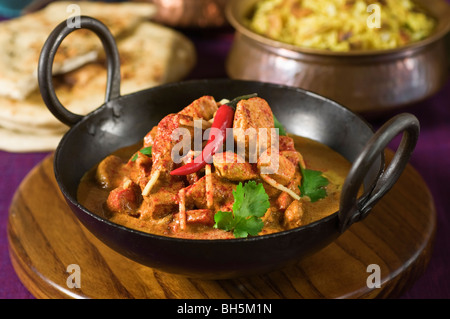 Poulet tikka masala curry balti indiens la Banque D'Images