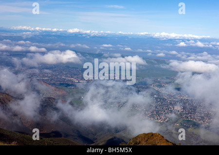 Vue sur le sommet du mont Diablo State Park, Mt. Diablo, comté de Contra Costa, en Californie, USA. Banque D'Images