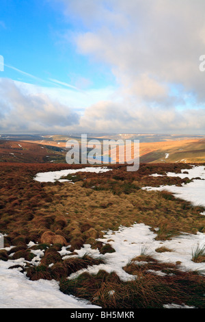 Wessenden et vallée Pennine Way en hiver, Holmfirth, West Yorkshire, Peak District National Park, Angleterre, Royaume-Uni. Banque D'Images