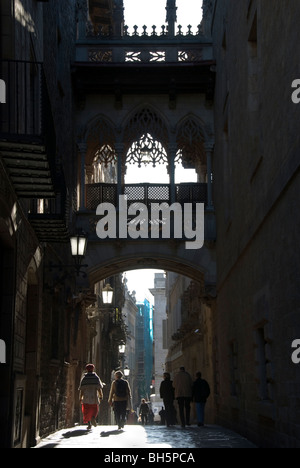 Carrer del Bisbe Irurita. Quartier Gothique. Barcelone. La Catalogne. Espagne Banque D'Images