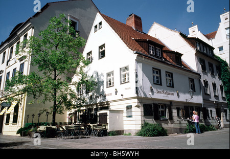 1 août 2009 - Restaurant zum Nussbaum Nikolaiviertel à dans la capitale allemande de Berlin. Banque D'Images