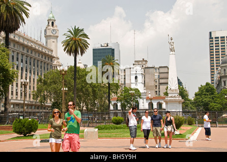 Pyramide de la ville de Buenos Aires Plaza de Mayo Cabildo Banque D'Images