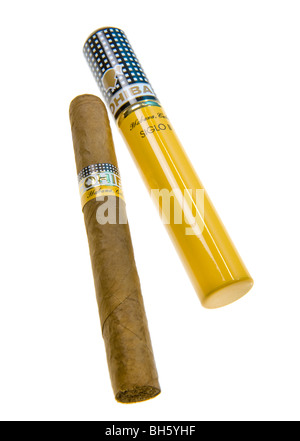 Habana CIGAR COHIBA Siglo II fait main fait main tube cigare cigares de La Havane LA HAVANE CUBA haute qualité fumeur fumée Banque D'Images