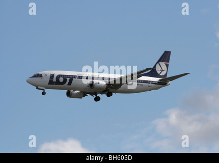 LOT Polish Airlines Boeing 737-400 Banque D'Images