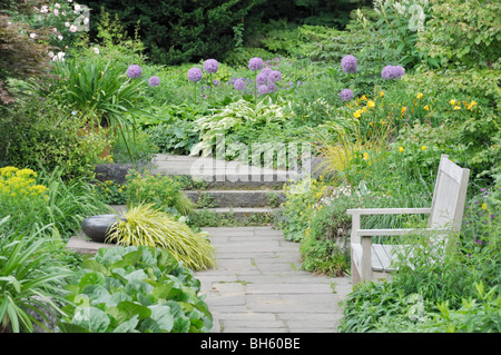 Jardin en contrebas, karl foerster jardin, Potsdam, Allemagne Banque D'Images