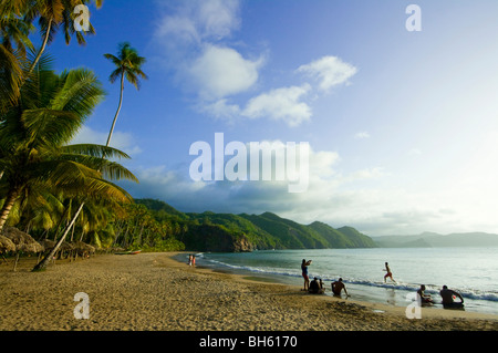 La fin de l'APRÈS-MIDI , PLAYA MEDINA , VOIR D'EST EN OUEST . venezuela . tourisme voyage beach Banque D'Images