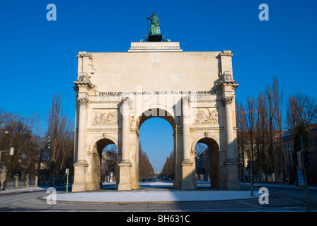 Porte de la Victoire Siegestor Ludwigstrasse Schwabing Munich Bavaria Allemagne Europe Banque D'Images