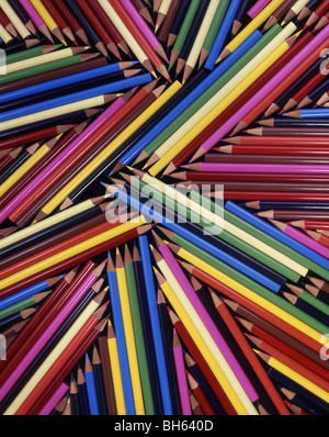 Abstract pattern de crayons de couleur Banque D'Images