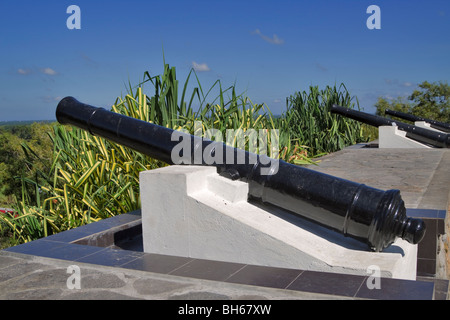 Canons de Fort Altingsburg, Colline Melawati, Kuala Selangor, Malaisie. Banque D'Images