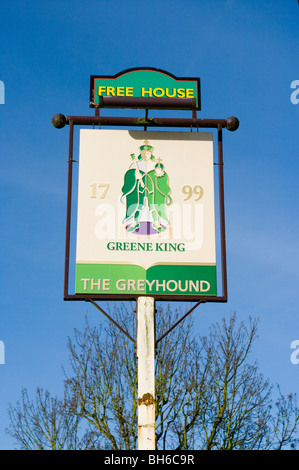 Le Greyhound signe Public House Charlwood Surrey Banque D'Images