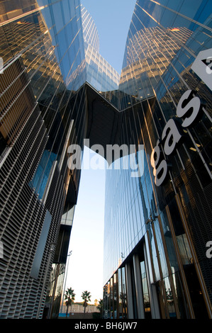 Torre Mare Nostrum, siège social de Gas Natural Gas Company (Espagnol), par Enric Miralles et Benedetta Tagliabue, Barcelone.Espagne Banque D'Images