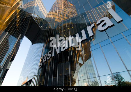 Torre Mare Nostrum, siège social de Gas Natural Gas Company (Espagnol), par Enric Miralles et Benedetta Tagliabue, Barcelone.Espagne Banque D'Images