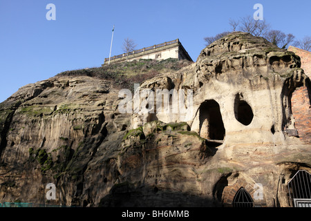 Dans les grottes de Nottingham nottingham uk cour brewhouse Banque D'Images