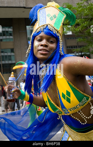 Annuel de la Carifiesta à Montréal défilé du carnaval au centre-ville de Montréal. Banque D'Images