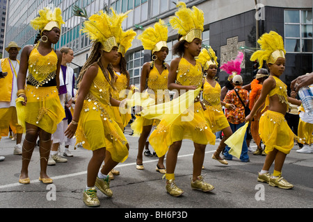 Annuel de la Carifiesta à Montréal défilé du carnaval au centre-ville de Montréal. Banque D'Images