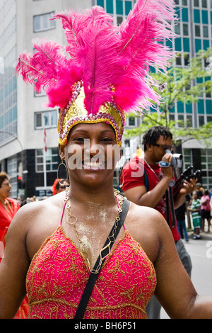 Annuel de la Carifiesta à Montréal défilé du carnaval au centre-ville de Montréal. Banque D'Images