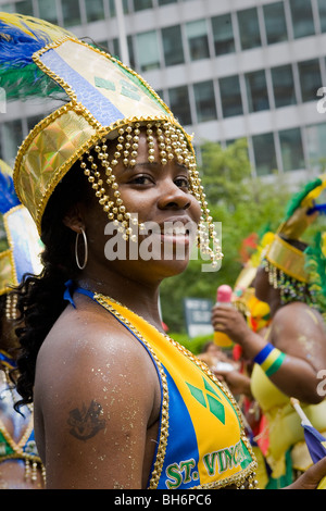 Annuel de la Carifiesta à Montréal défilé du carnaval au centre-ville de Montréal. Banque D'Images