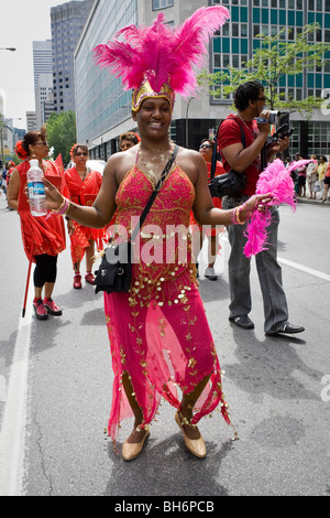 Annuel de la Carifiesta à Montréal défilé du carnaval au centre-ville de Montréal. Banque D'Images