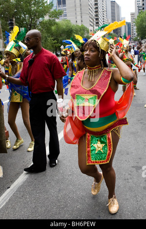 Annuel de la Carifiesta à Montréal défilé du carnaval au centre-ville de Montréal. Banque D'Images