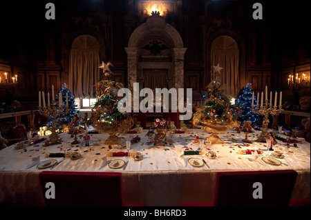 Le Marlborough famille Noël spectaculaire tableau décoré dans le salon à Blenheim Palace Banque D'Images