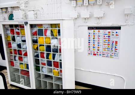 Royal Yacht Britannia maintenant un musée public flottants amarrés à Leith Ocean Terminal 5956 SCO Banque D'Images