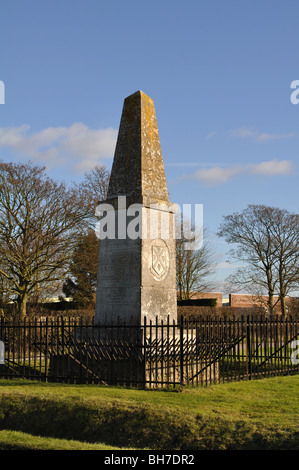 John Hampden Monument à Chalgrove bataille, Oxfordshire, England, UK Banque D'Images