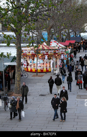 Marché de Noël de Cologne Rive Sud Londres Décembre 2009 Banque D'Images