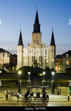 Cathédrale Saint Louis Quartier Français de La Nouvelle-Orléans, Louisiane Banque D'Images