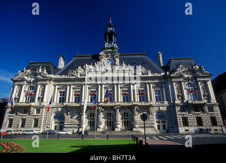 Hotel de Ville de Tours, l'Hôtel de Ville, hôtel de ville, Palais du Gouvernement, Place Jean Jaurès, Tours, région Centre, France, Europe Banque D'Images