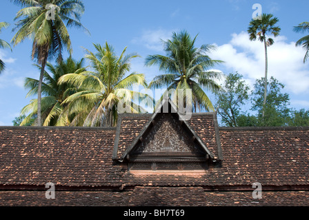 Détail de toit à partir de Wat Sisaket, Vientiane, Laos, le plus vieux temple Wat dans la capitale datant de 1818. Banque D'Images