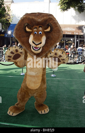 ALEX LE LION MADAGASCAR WESTWOOD CA USA 26/10/2008 Banque D'Images