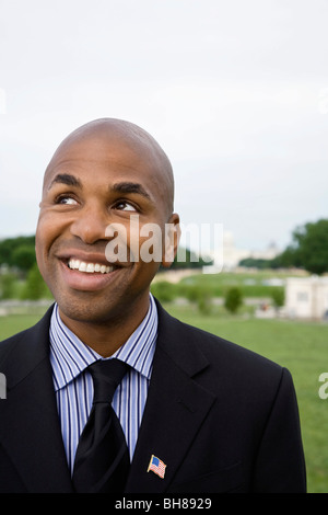 Portrait d'un homme bien habillé et souriant à la suite, Washington DC, USA Banque D'Images