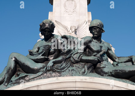 Victoria Memorial Statues Banque D'Images