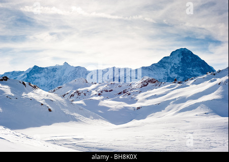 Eiger (3970m), montagne en hiver, vue à partir de la Première/Faulhorn, Grindelwald, Suisse Banque D'Images