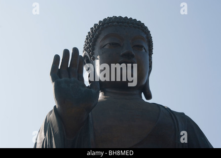 Tian Tan Buddha (Big Buddha) sur l'île de Lantau à Hong Kong. Banque D'Images