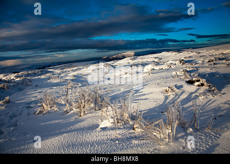 Le moorland Ardanaiseig en hiver Wales UK Banque D'Images