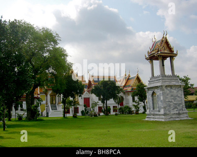 Bangkok, Thaïlande, Wat Benchamabohit Temple, sur l'extérieur Banque D'Images