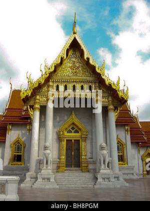 Bangkok, Thaïlande, 'Wat Benchamabohit' Temple, face Banque D'Images