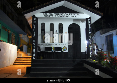 La station de police de Puerto Escondido Oaxaca Mexique Banque D'Images