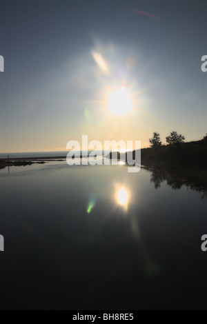 Coucher de soleil sur le Grand Fleuve de sable près du lac Michigan Banque D'Images