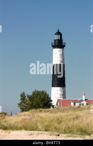Gros Point de sable phare de Ludington et parc d'État Banque D'Images