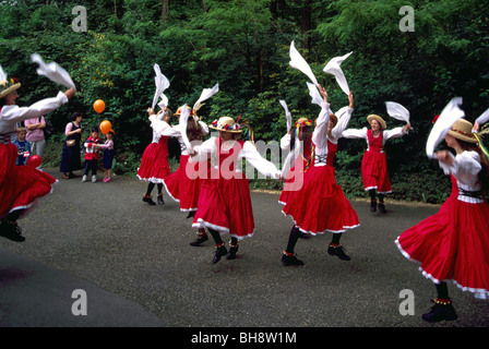 Burnaby, BC, en Colombie-Britannique, Canada - Femmes / Mesdames Tiddley Cove Morris Dancers dancing au Burnaby Village Museum Festival Banque D'Images