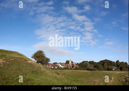 Motte et bailey château yelden home counties bedfordshire Angleterre Angleterre europe Banque D'Images