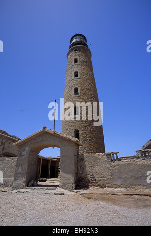 Phare de Big Brother, Brother Islands, Red Sea, Egypt Banque D'Images