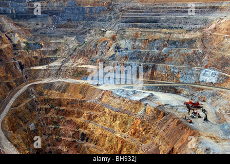 Waihi d'or et d'argent à ciel ouvert, mine Waihi, île du Nord, Nouvelle-Zélande, administré par la société Newmont Banque D'Images