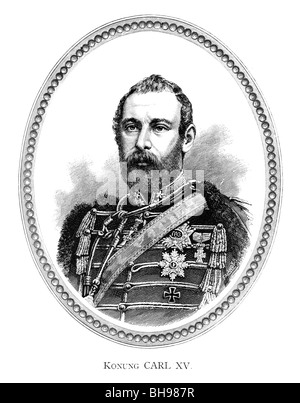 Charles XV & IV (Carl Ludvig Eugen) (3 mai 1826 - 18 septembre 1872) Banque D'Images