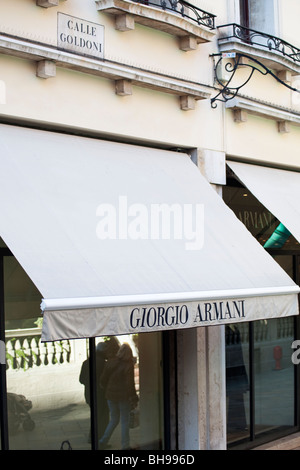 Giorgio Armani fashion store à Venise, Italie Banque D'Images