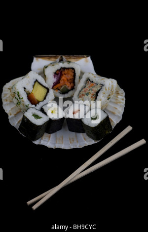 Des plats japonais, Sushi. Banque D'Images