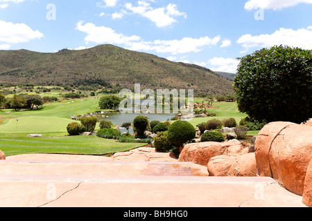 Parcours de Golf de Sun City, province du nord-ouest de Johannesburg, Afrique du Sud , Banque D'Images