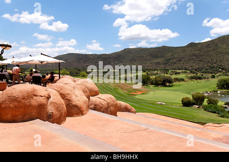 Parcours de Golf de Sun City, province du nord-ouest de Johannesburg, Afrique du Sud , Banque D'Images